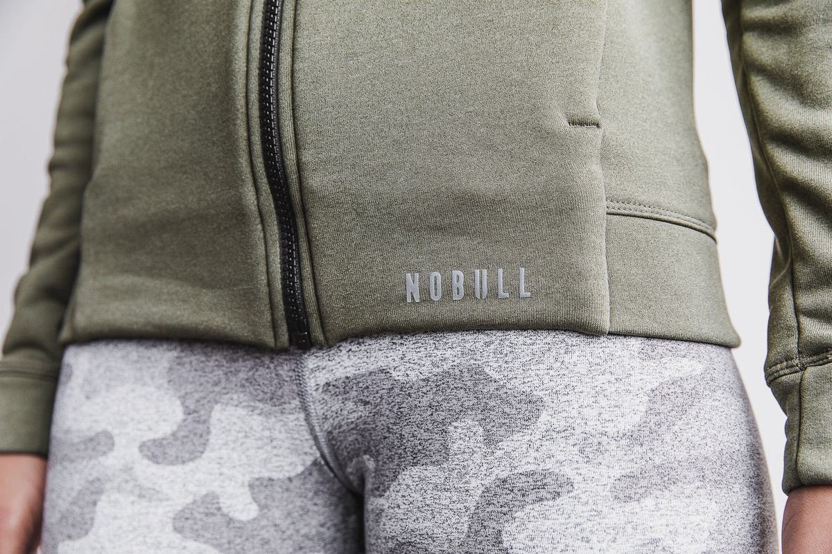 Nobull Performance Zip-up Women's Hoodie Green | Australia (KE8132)